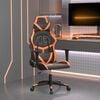 vidaXL Gaming Chair Black and Orange Faux leather, metal, plywood, foam