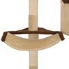 vidaXL Cat Tree Beige and Brown Particle board, plush, sisal rope
