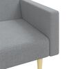 vidaXL Sofa Bed Light Grey Fabric (100% polyester), wood, plastic 2-Seater