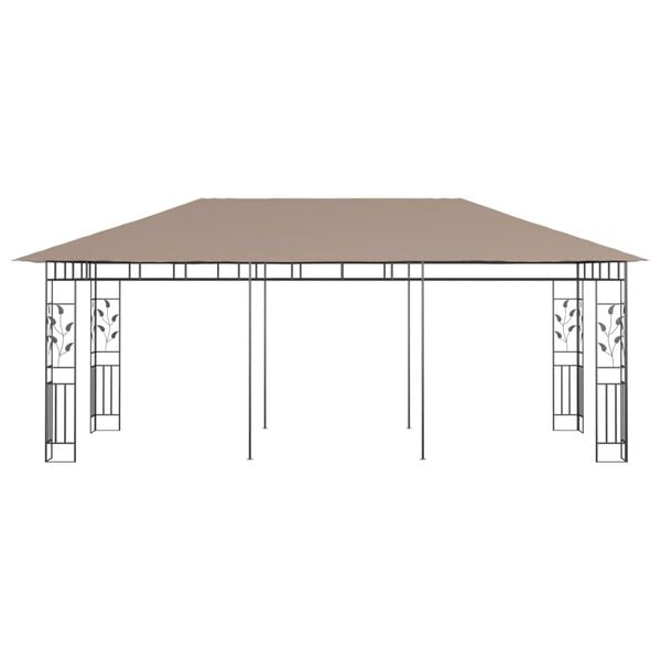 vidaXL Gazebo with Mosquito Net 19.7'x9.8'x9' Taupe 0.6 oz/ft²