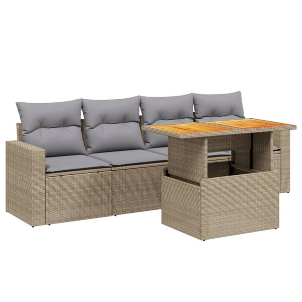 vidaXL Garden Sofa Set Beige