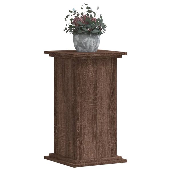vidaXL Plant Stand Brown Oak Engineered Wood 13 x 13 x 23.6 in Durable
