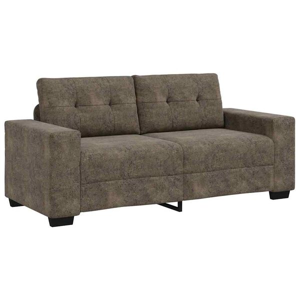 vidaXL Loveseat Sofa with Cushion Dark gray Artificial Leather