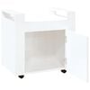 vidaXL Desk Trolley High Gloss White 23.6x17.7x23.6" Engineered Wood