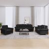 vidaXL Sofa Set Black Velvet 3-seater, 2-seater, armchair Seats Many