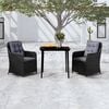 vidaXL Garden Dining Set Black