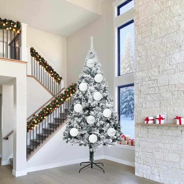 vidaXL Christmas Bauble Set 3 pcs White Plastic