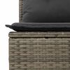 vidaXL Garden Sofa Set Grey PE Rattan Large Adjustable Feet