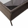vidaXL Garden Sofa Brown Poly Rattan 2-Seater Size Removable Covers