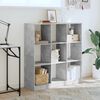 vidaXL Bookcase Concrete Grey Engineered Wood 40.2x12.6x42.5 in Bookcase