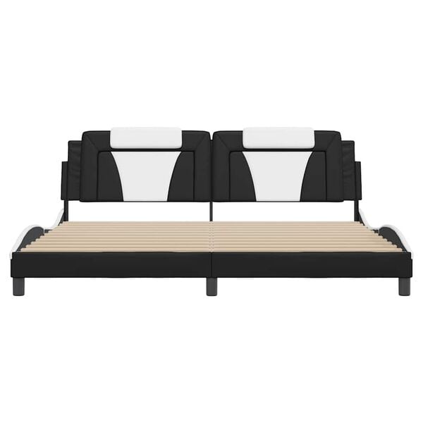 vidaXL Bed Frame Black and White