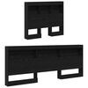vidaXL Storage Headboard with Shelf Black Oak 29.53 in Engineered Wood
