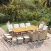 vidaXL Garden Dining Set Beige