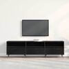 vidaXL TV Cabinet Black oak 59.06 x 11.81 x 17.52 in Engineered wood