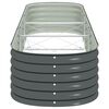 vidaXL Garden Raised Bed Grey Galvanized steel Large Tough