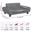 vidaXL Dog Bed Dark Grey 70x45 x 13.0 " Velvet
