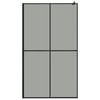 vidaXL Walk-in Shower Screen 46.5"x74.8" Dark Tempered Glass