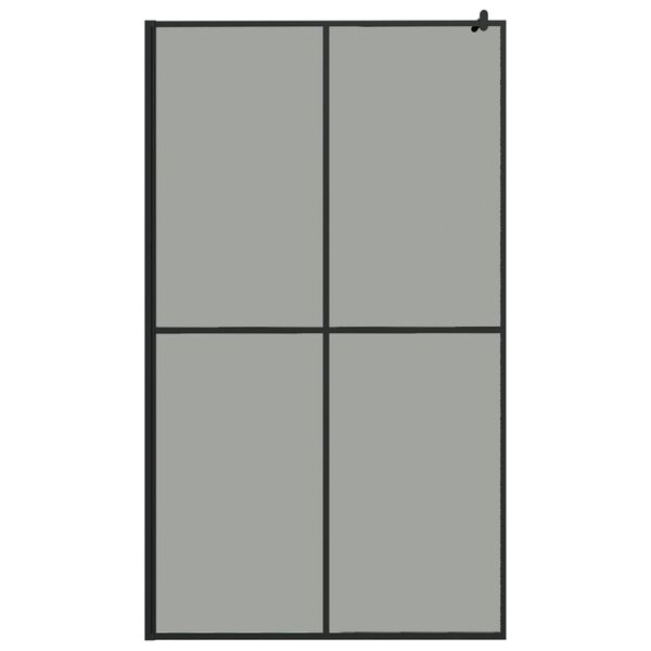 vidaXL Walk-in Shower Screen 46.5"x74.8" Dark Tempered Glass