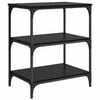 vidaXL Kitchen Trolley Black Oak 23.62 x 16.14 x 29.92 in