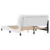 vidaXL Bed Frame White Faux Leather Full Bed Frame Rectangular