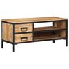 vidaXL TV Cabinet Natural Solid mango wood with a natural finish, iron