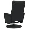 vidaXL Recliner Chair with Footrest Black Faux Leather