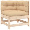vidaXL Garden Lounge Set Beige Solid pine wood, Plywood Large Modular