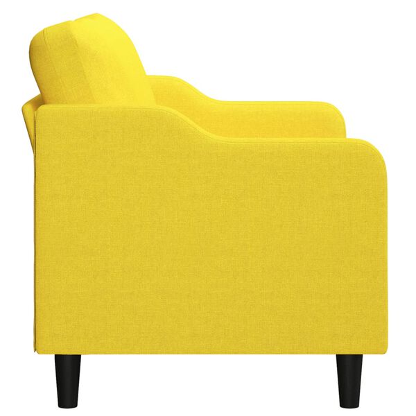 vidaXL 2-seater Sofa Light Yellow 100% Polyester, Metal, Textilene Medium