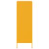 vidaXL Highboard Mustard Yellow Steel 26.8x15.4x44.5 in Industrial