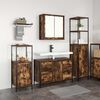 vidaXL Bathroom Furniture Set with Drawer 3 pcs Smoked Oak and Black