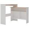 vidaXL Bar Table White and Oak Engineered wood 51.2x15.7x47.2 in