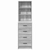 vidaXL Highboard Grey sonoma 40 x 41 x 135 cm Engineered wood