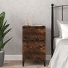 vidaXL Bedside Cabinet Smoked Oak Engineered wood Small Storage