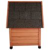 @Pet Cat House Brown Wood and Bitumen 22.4 x 17.7 x 16.9 in