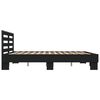 vidaXL Bed Frame Black Engineered wood, Metal 79.9 x 79.9 in Durable