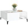 vidaXL Coffee Table High gloss white Engineered wood, metal Coffee Table