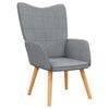 vidaXL Relaxing Chair With Stool Light Gray