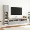 vidaXL 4 Piece TV Wall Units with LED Gray Sonoma Engineered Wood