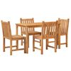 vidaXL Garden Dining Set Teak Solid Teak Wood 5 Piece Set Durable