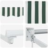 vidaXL Retractable Awning Striped Green and White 196.85" x 118.11
