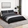 vidaXL Duvet Cover Set Set of 2 Black and White 100% Cotton 79x79 in