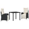 vidaXL Garden Dining Set with Cushion 7 pcs Brown Poly Rattan