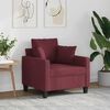 vidaXL Sofa Chair Wine Red Fabric: 100% polyester, Metal, Textilene, Foam