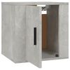 vidaXL Wall Mounted TV Cabinet Set of 2 Concrete grey Engineered wood