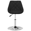 vidaXL Dining Chair Set of 2 Black Faux leather, chrome-plated steel