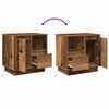 vidaXL Bedside Cabinet 2 pcs Old Wood 19.69 x 13.58 x 19.69 in