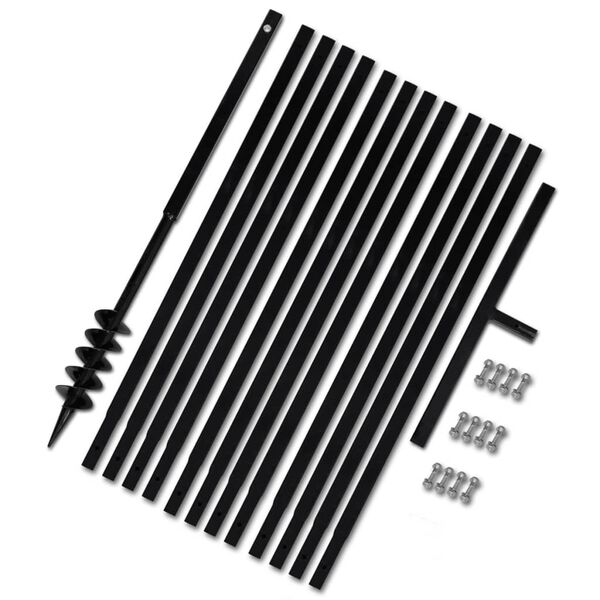 vidaXL Ground Drill Handle 3.15" with Extension Tube 42'7" Steel