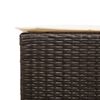 vidaXL Garden Bar Set Brown PE rattan One size fits all