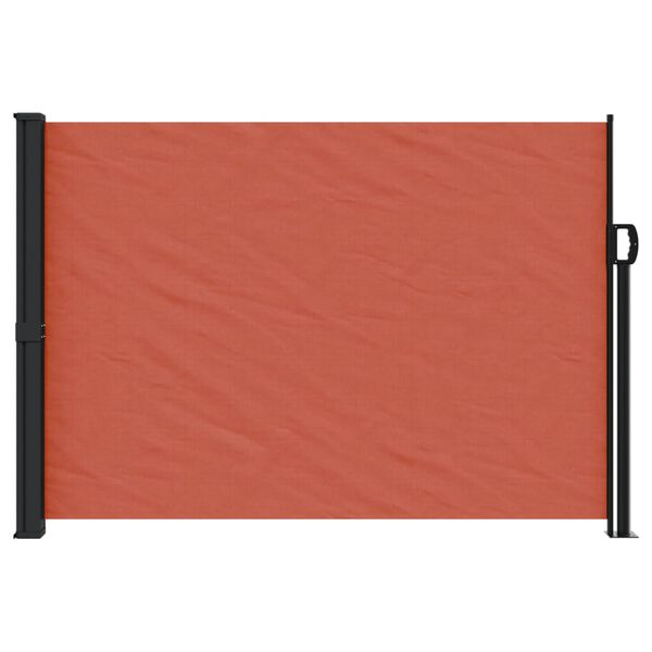 vidaXL Retractable Side Awning Terracotta 100% Polyester with PU coating