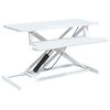 vidaXL Adjustable Workstation White Steel, Engineered wood Standard